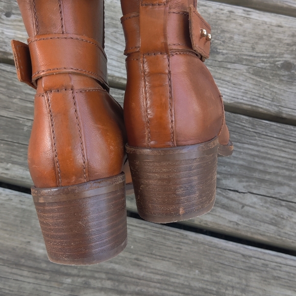 J. Crew Parker Ankle Boots Vachetta Leather Chestnut brown size 6.5 - Picture 4 of 8